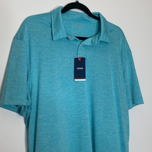 💬 IZOD Bachelor Button Performance Polo XL NWT - Picture 3 of 8